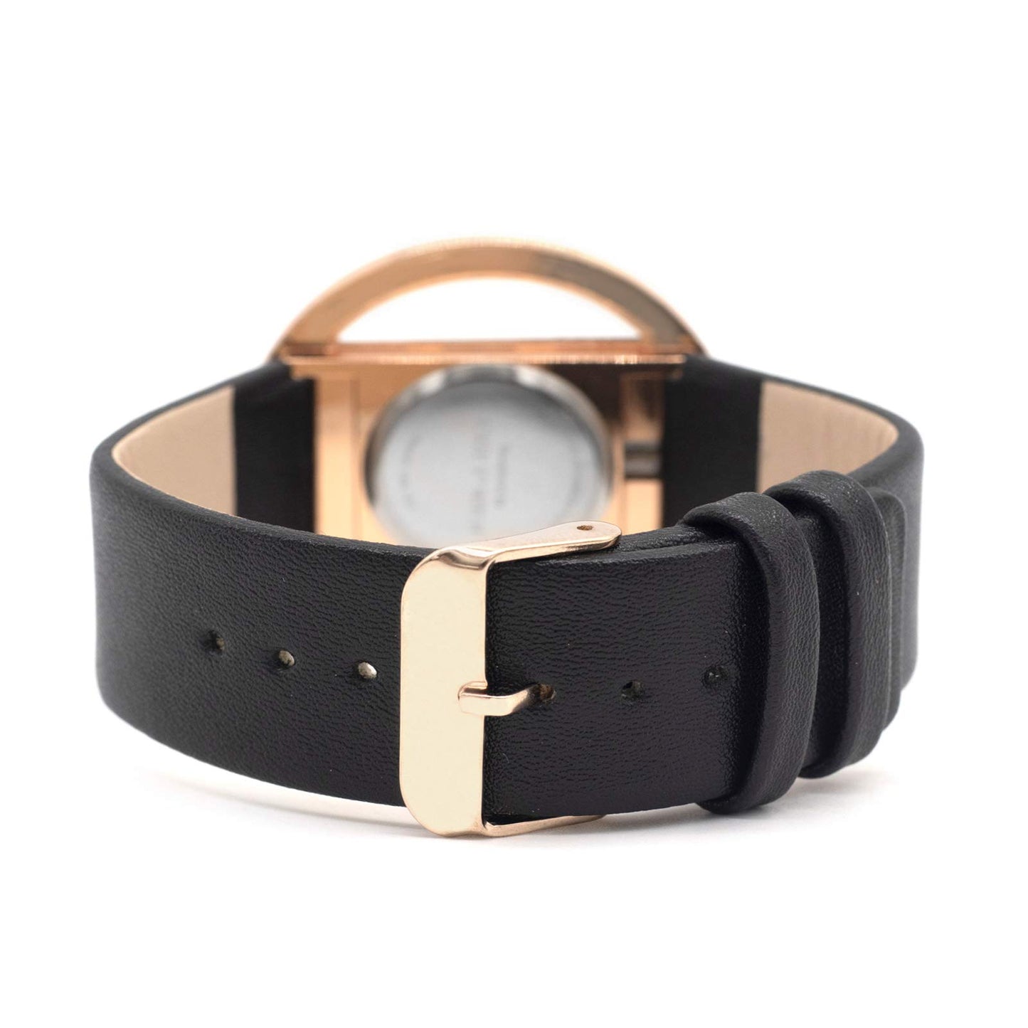 Joker & Witch Synthetic Aurora Rosegold And Black Dial Analog Watch Bracelet Set For Women, Black Band