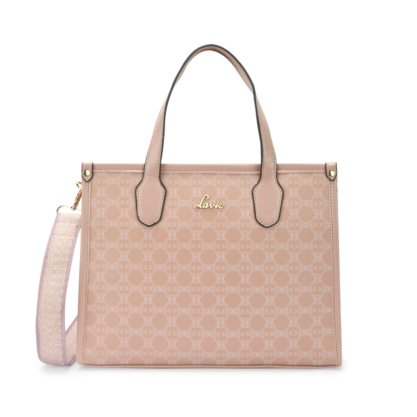 Lavie Women's Mono Kelissa Monogram Print Satchel Bag for Women | Satchel Handbag for Work | Ladies purse | Stylish Shoulder Bag | Gift for Women