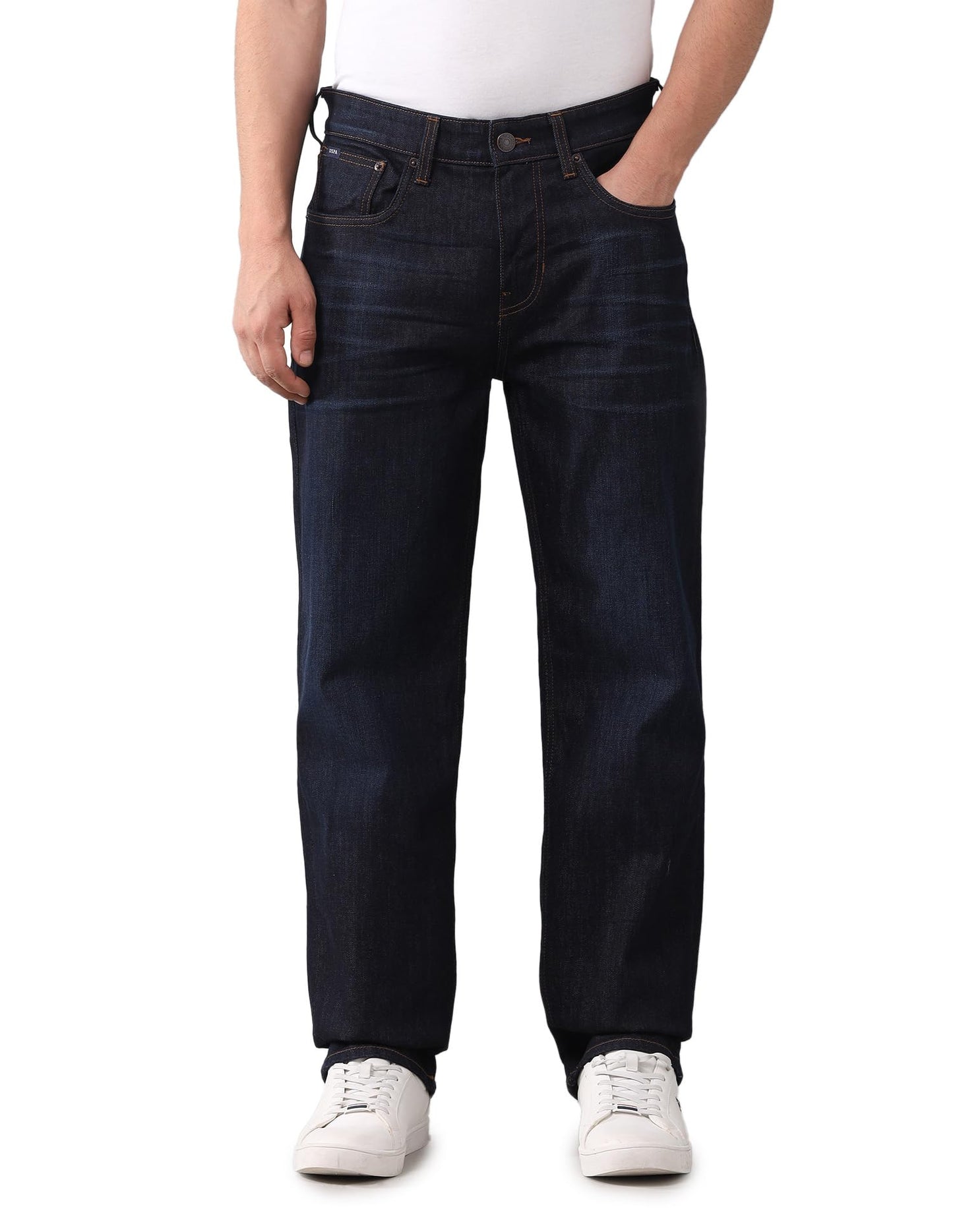 U.S. Polo Assn. Denim Co. Men's Relaxed Jeans (UDJEN1749_Rinse Wash
