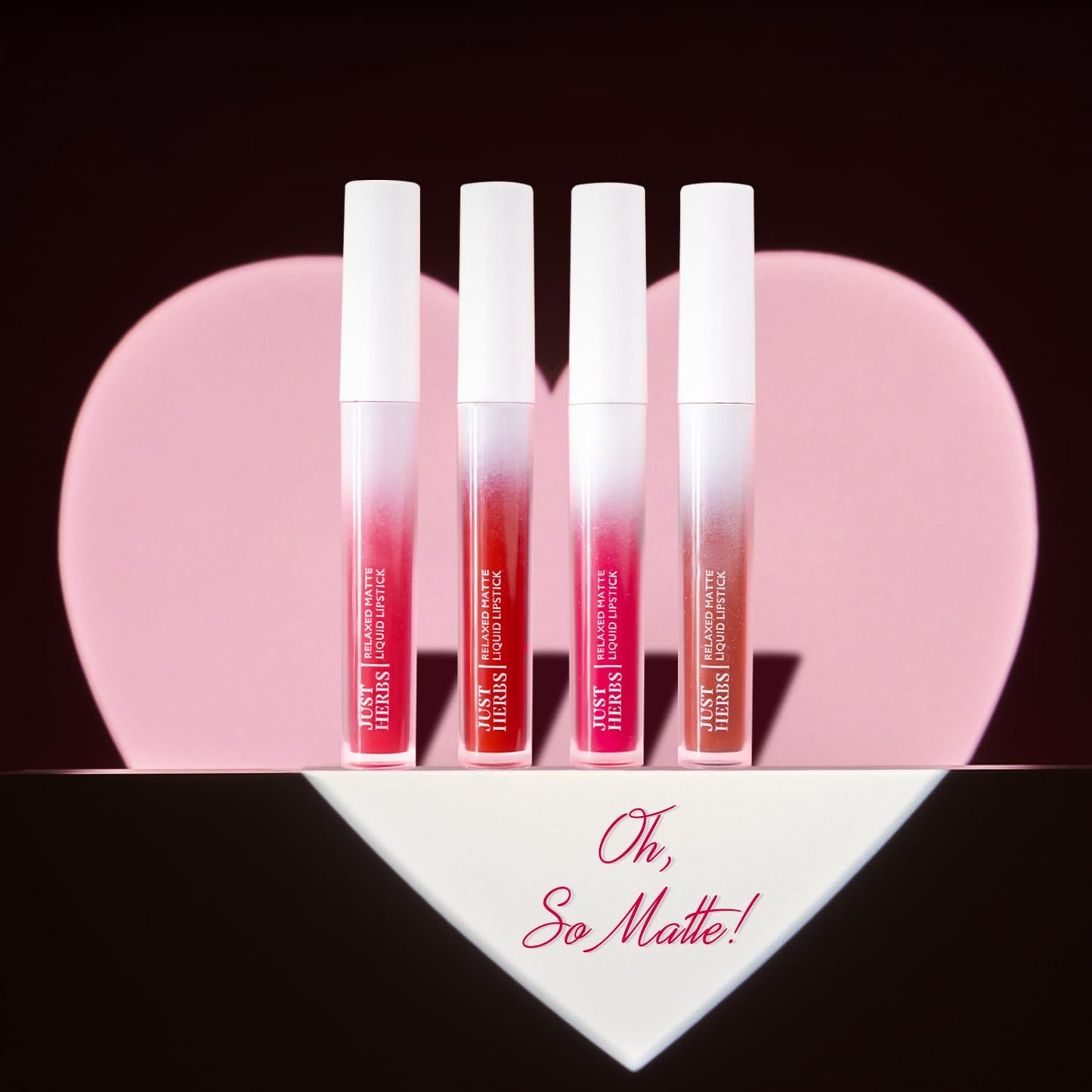 Just Herbs Relaxed Matte Liquid Lipstick Lip colour for Women, Nourishing & Long Lasting Lipsticks 4 ml (Burgundy Bliss)