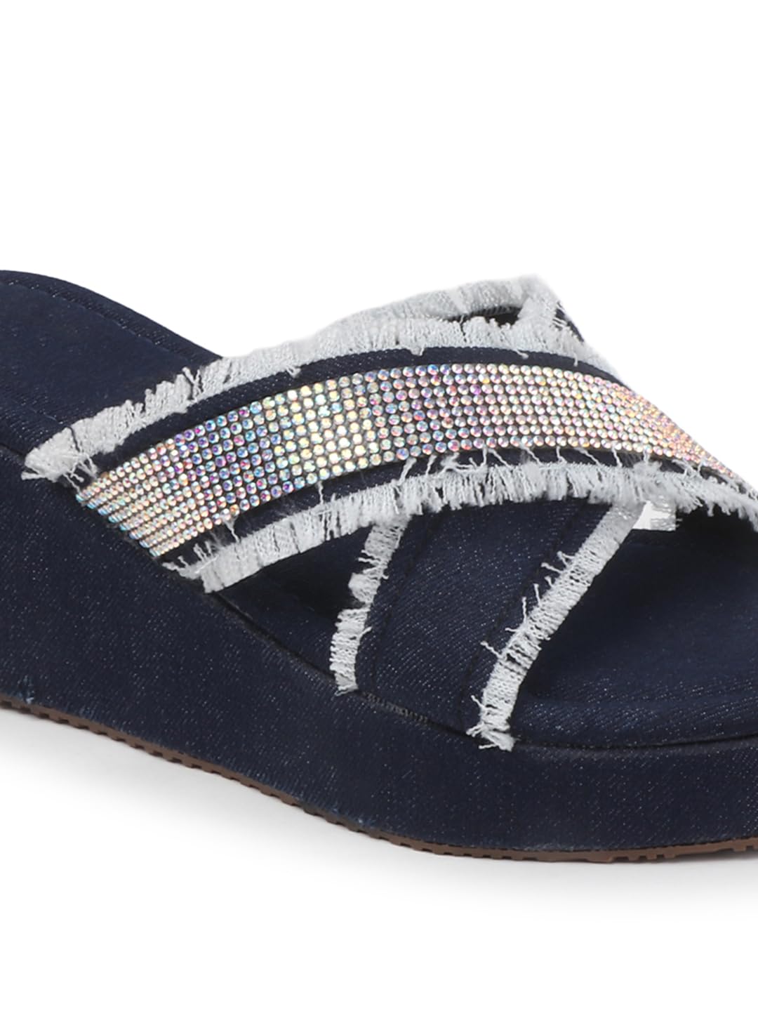 SVYA, Women heel sandal comfortable perfect for casual days with a touch of glam for Girls. (Blue, UK Footwear Size System, Adult, Women, Numeric, Medium, 8)