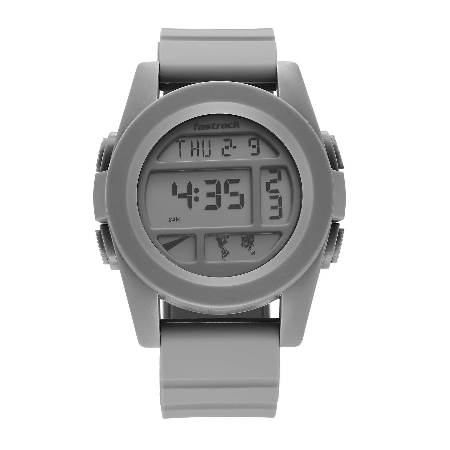 Fastrack StreetStyle Digital Grey Dial Grey Silicone Strap Watch for Guys