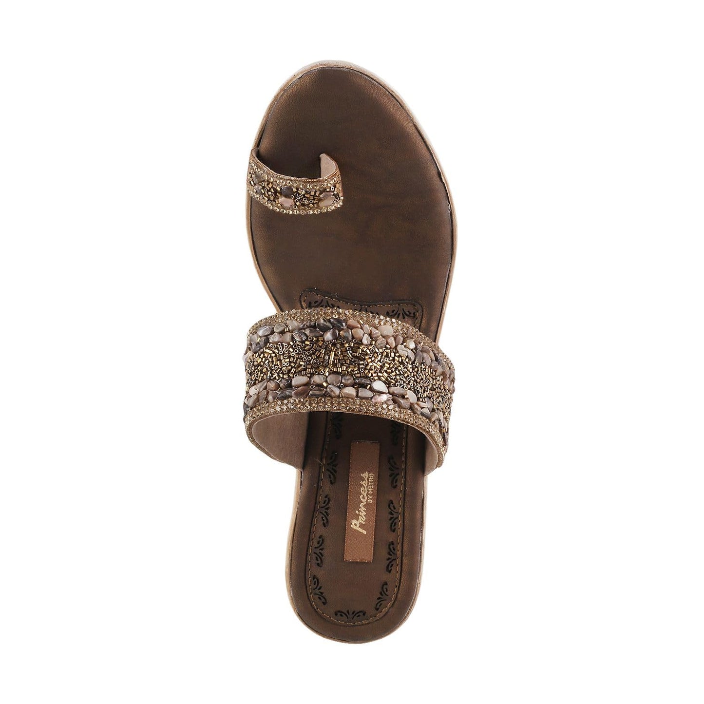 Metro Women's Gold Fashion Sandals-7 UK (40 EU) (54-2468)