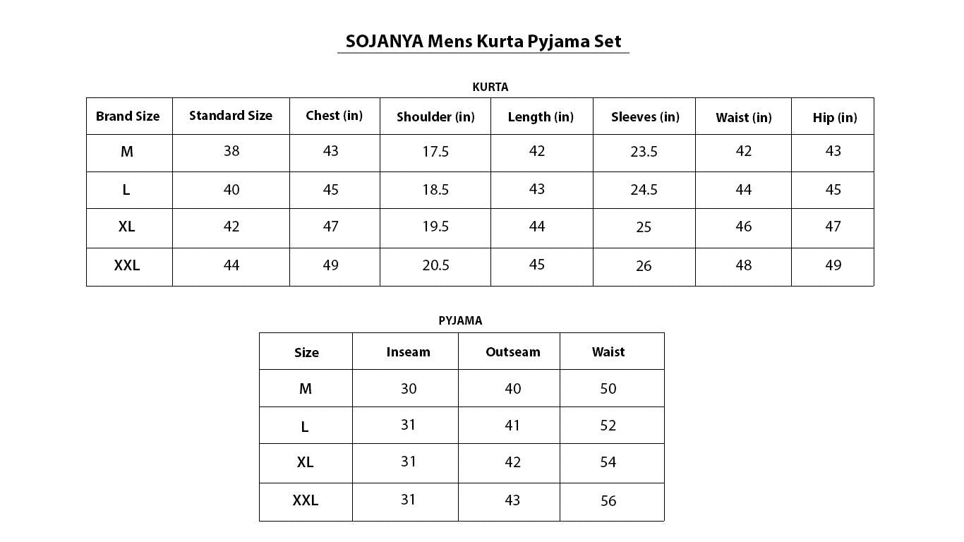 SOJANYA (Since 1958 Mens Cotton Blend Sky Blue Kurta & Churidar Pyajma Set Size L