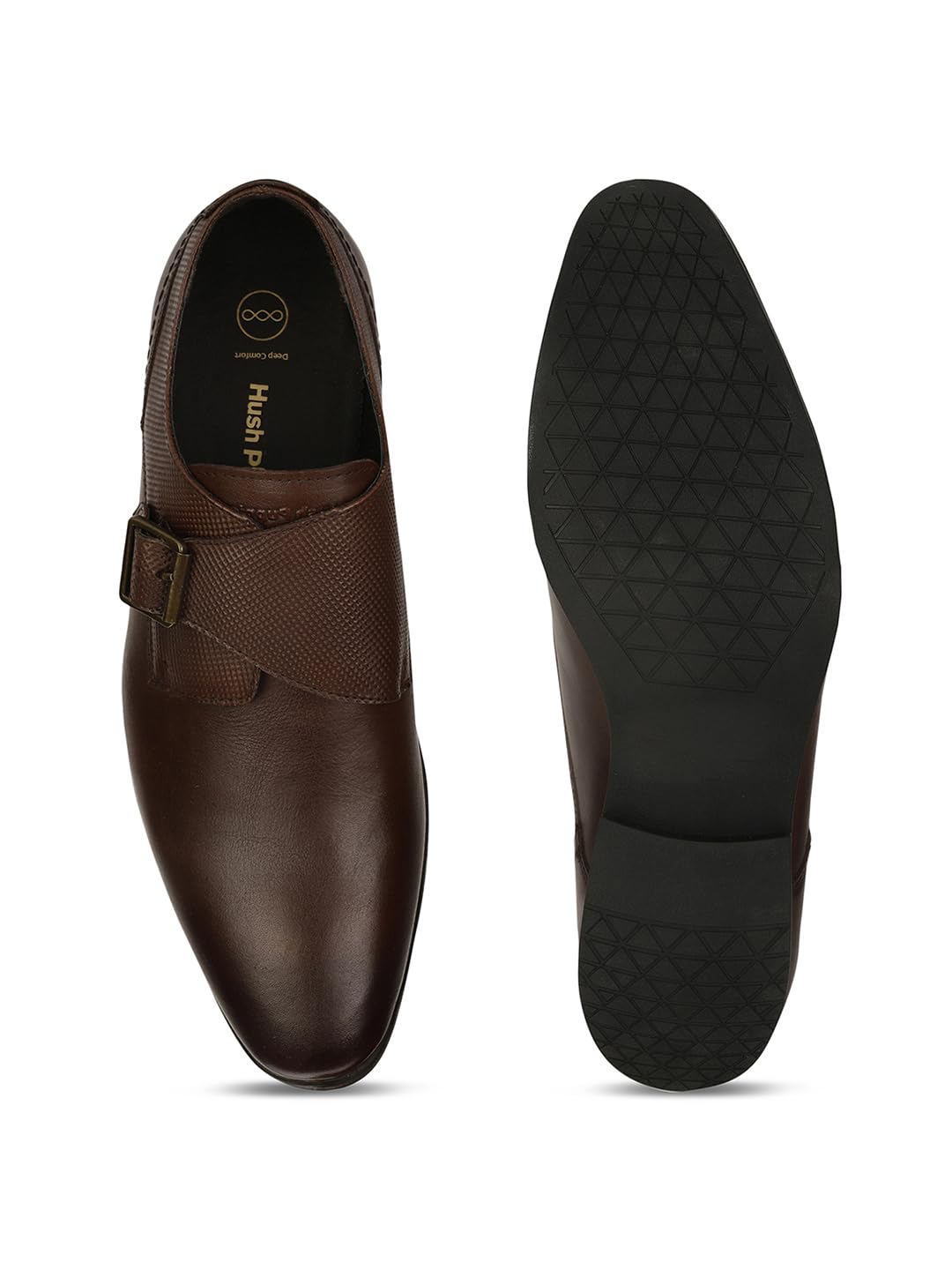 Hush Puppies Mens Ralph Monk E 23 Dark Brown Formal Shoes - 11 UK (8544020)