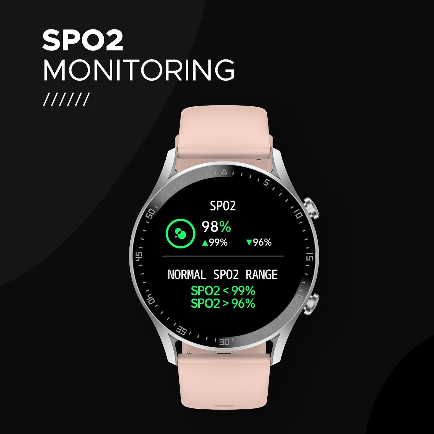 Fire-Boltt Talk 2 Pro Bluetooth Calling Smartwatch, 1.39" TFT Display with Dual Button, Hands On Voice Assistance, 120 Sports Modes, in Built Mic & Speaker (Talk 2, Pink)