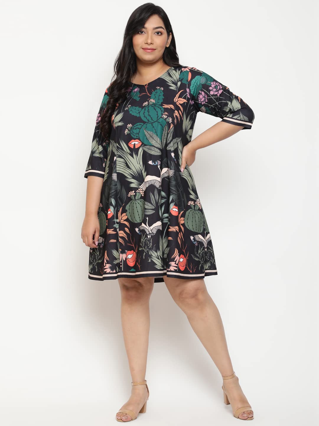 AMYDUS Plus Size Dress for Women | Printed | A Line Fit | Cloud Soft Fabric | Sweat Absorbing | XL to 9 XL Dresses