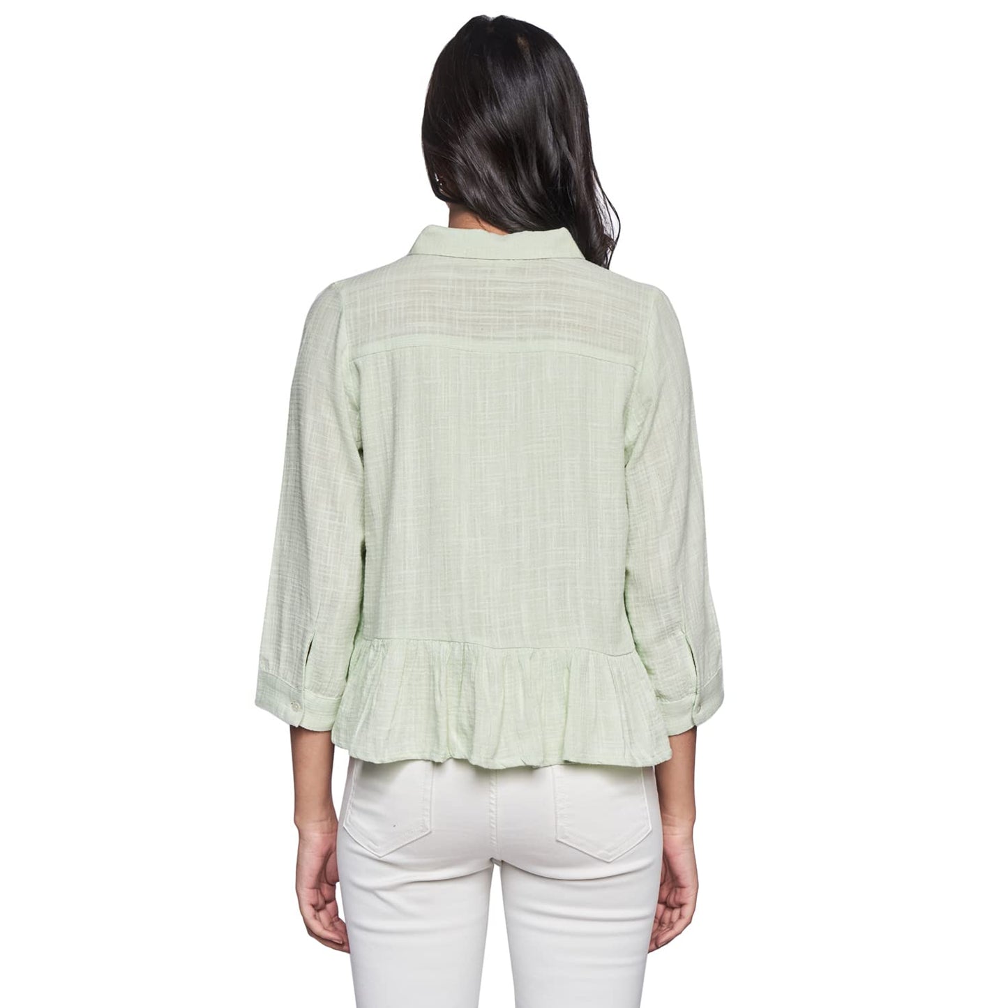 AND Women's Regular Shirt (SS22AB046TCD_Mint 10)