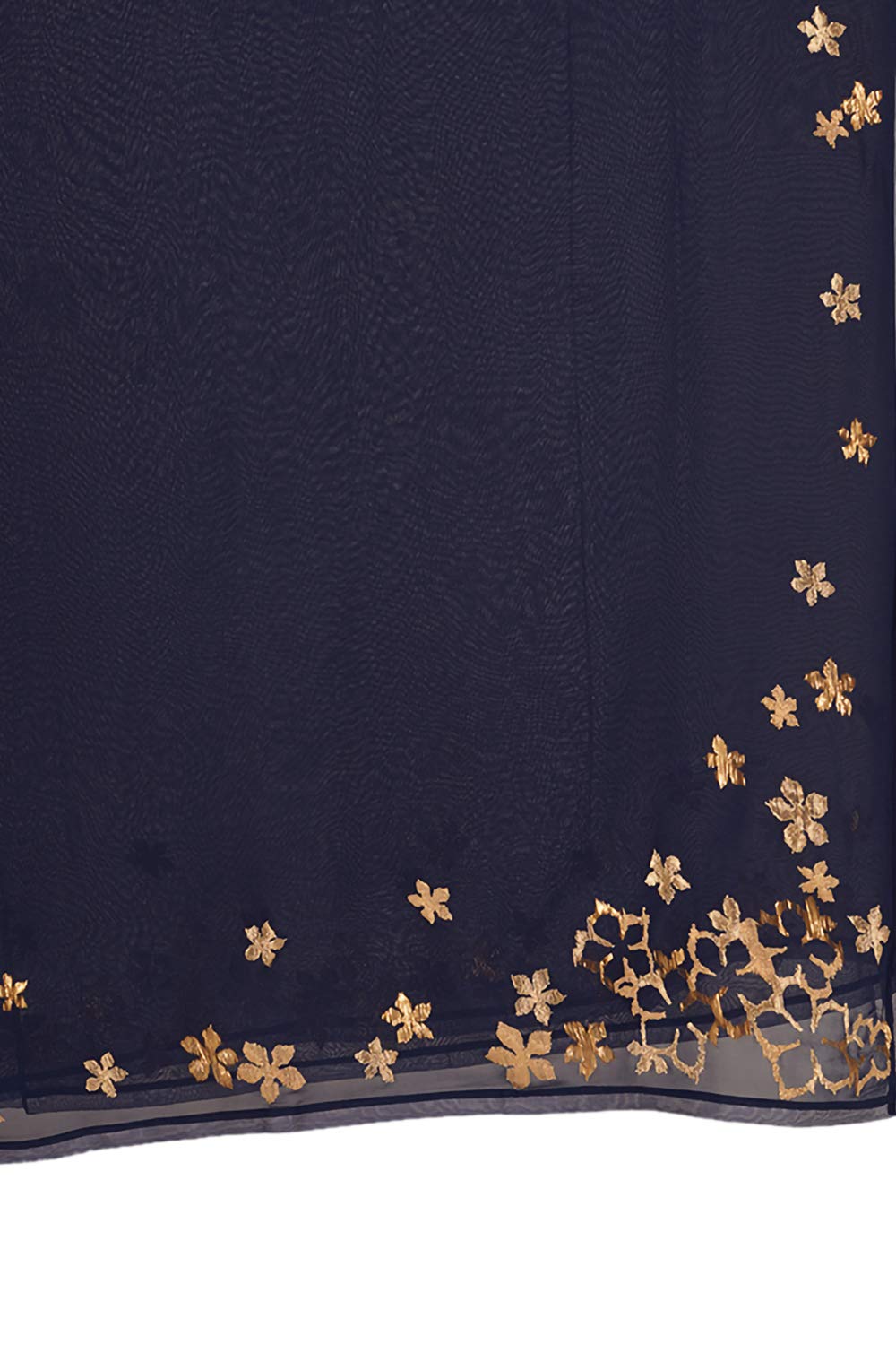 SATYAPAUL Women's Georgette Saree With Blouse Piece (8907544987052_Blue)