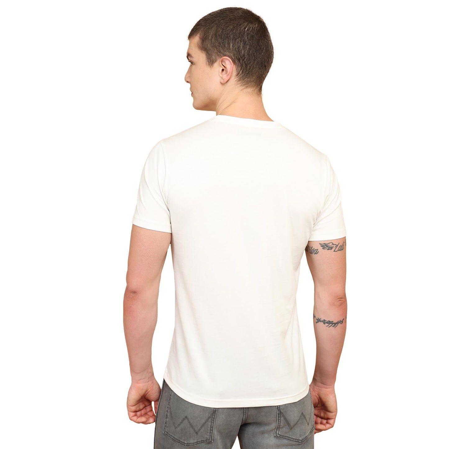Wrangler Men's Solid Regular Fit Shirt (WMTS006304_White