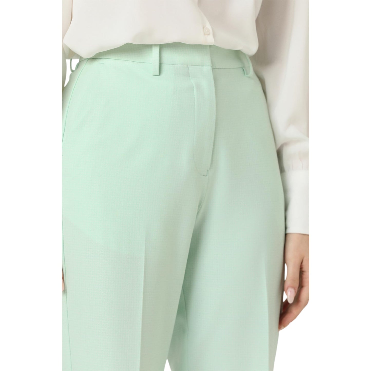 Van Heusen Women's Regular Fit Mid Rise Casual Straight Pants