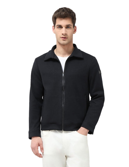 U.S.Polo Association Men's Solid Regular Fit Jacket (USJCK050B_Blue_M)