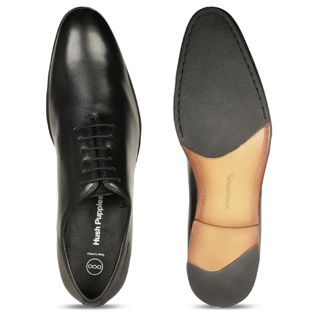 Hush Puppies Mens Florian Oxford Black Formal Shoes - 10 UK (8246597)