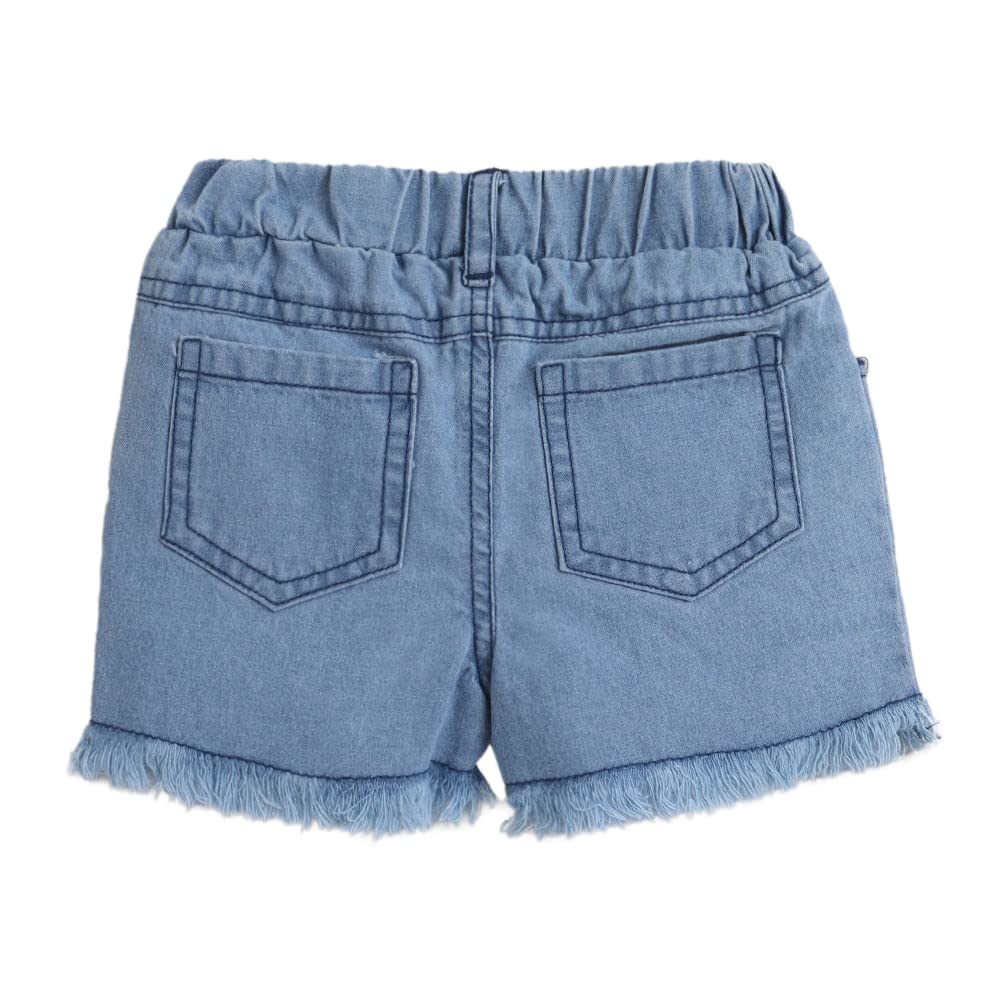 Hopscotch Girls Stripe Print BlouseShorts Set In Multi Color for Ages 2-3 Years