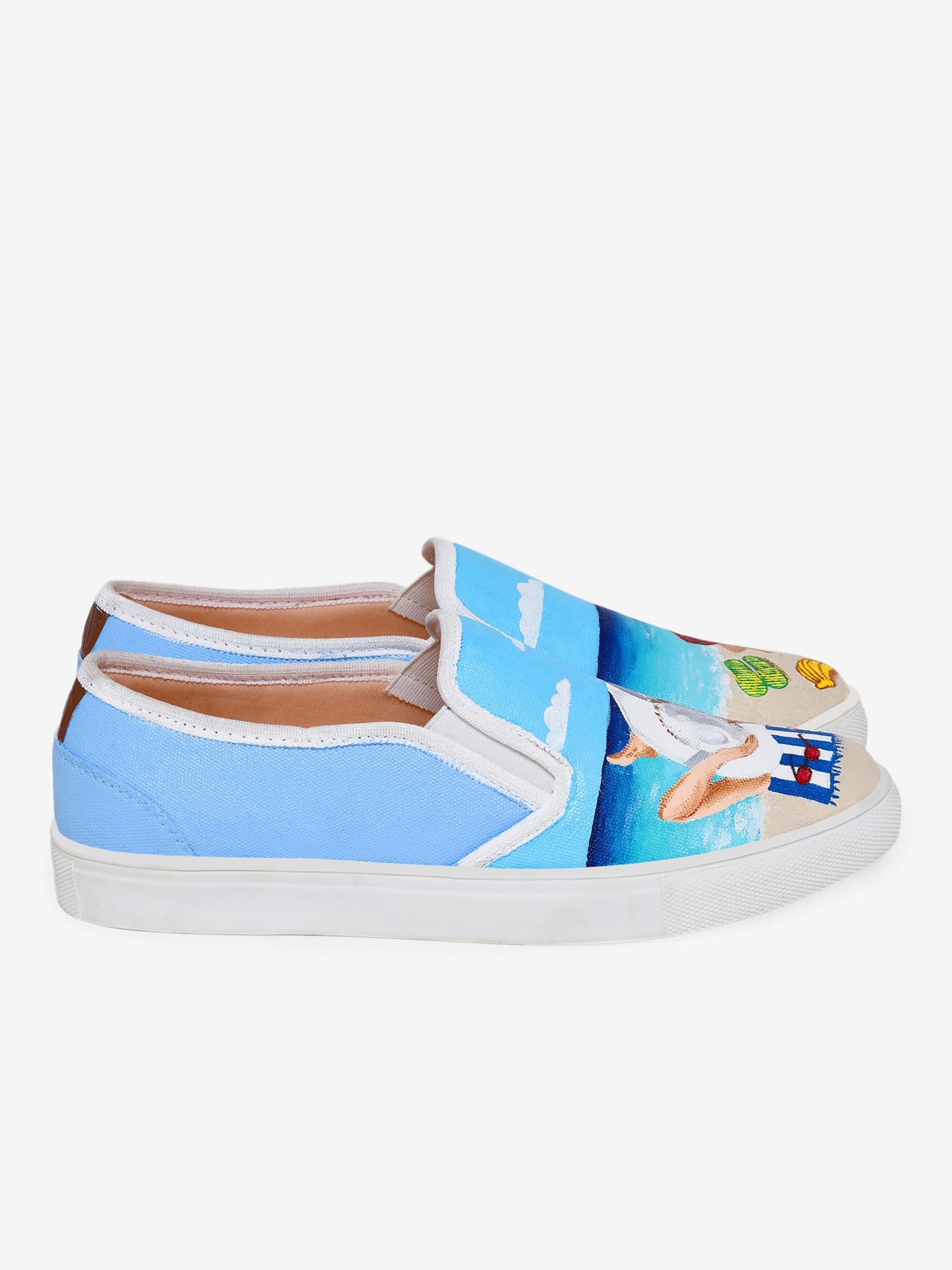 THE QUIRKY NAARI Beach Breeze Slipons For A Stylish Touch | Blue