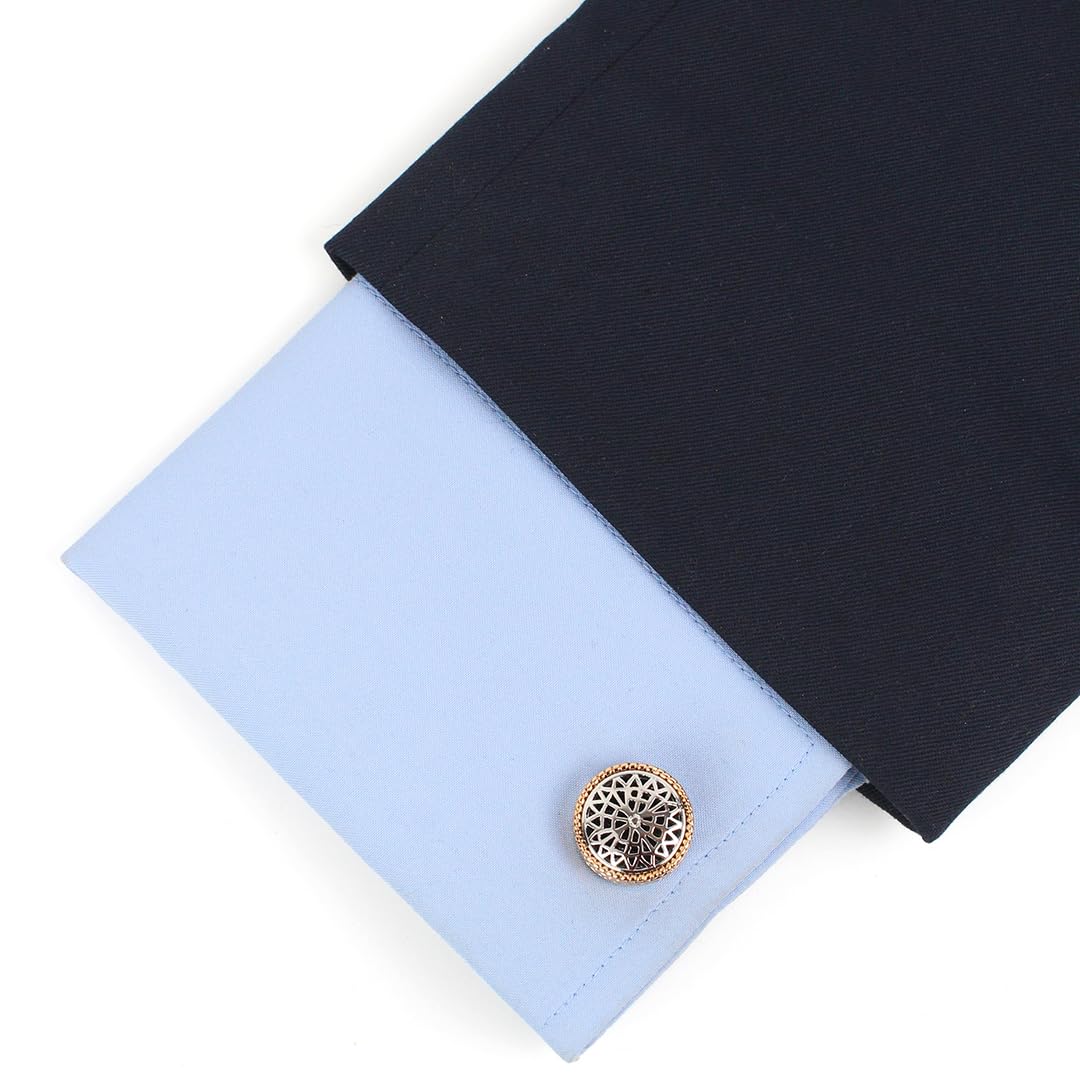 Peluche Laser cut Tribal art Cufflinks for Men