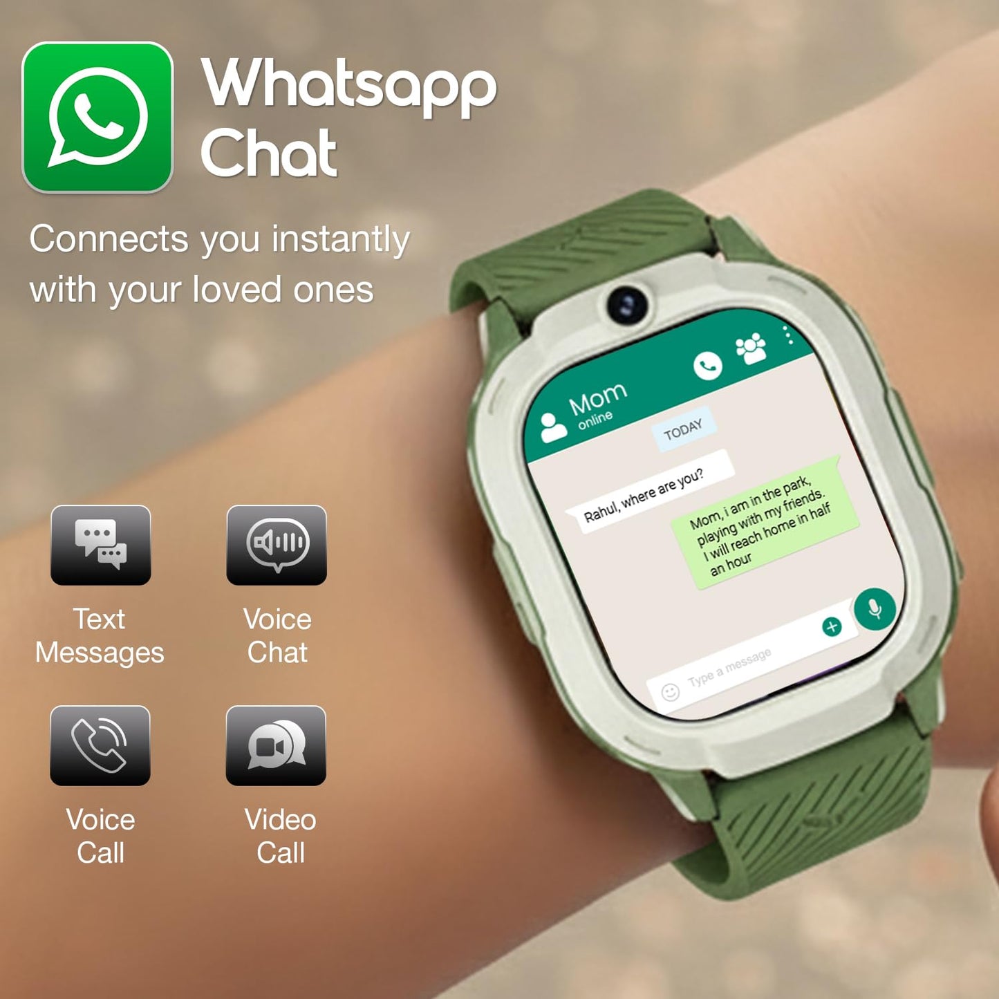 sekyo Neo AI Smart Watch for Kids | Learning Coach, Whatsapp, Video Call, GPS Tracker, Activity Tracker, Habit Coach | Family Chat, Edu-Games, Step Counter, Camera, SOS, 4G/5G Sim Card | Parental App