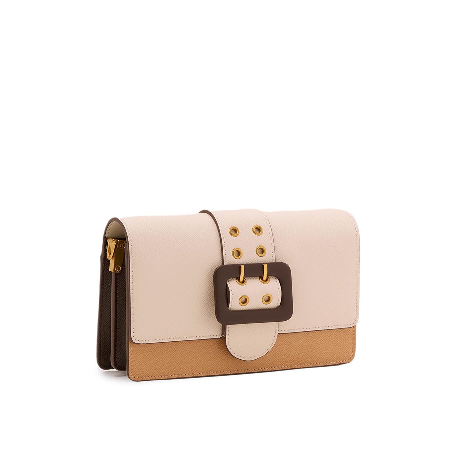 Miraggio Adrianne Sling Bag For Women With Adjustable & Detachable Broad Strap | Sling Bags For Women Stylish | Structured Crossbody Bag (Beige)