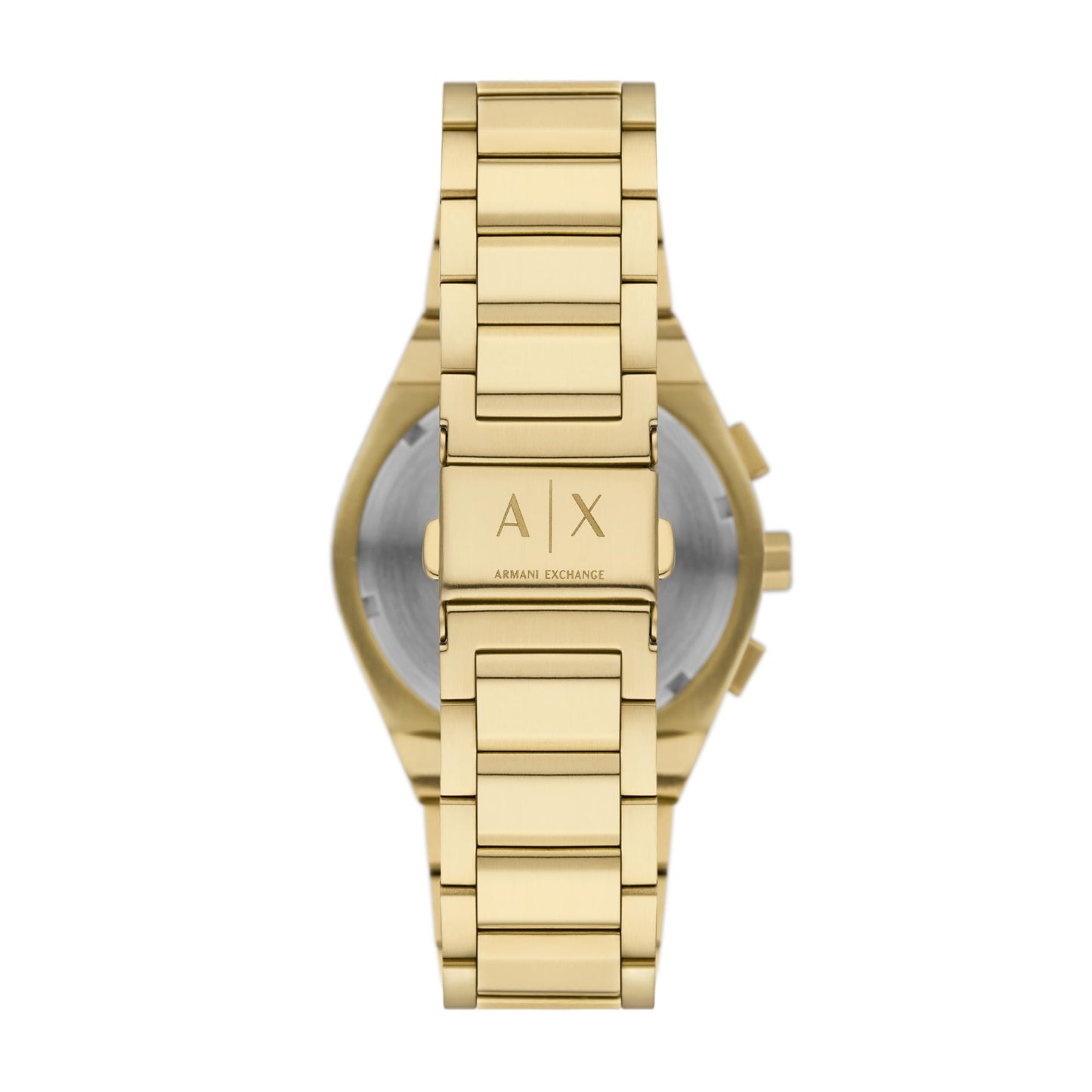 Armani Exchange Stainless Steel Analog Black Dial Men's Watch-Ax4180, Band Color:Gold