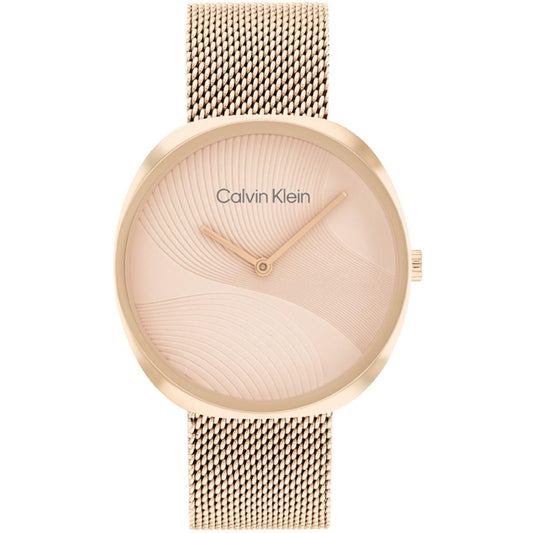 CALVIN KLEIN Sculpt Qtz Basic Carnation Gold Round Dial Women's Watch|Stainless Steel Material|Multi Color Band - 25200247