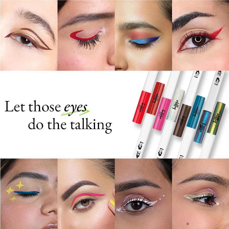 Elitty Waterproof Eyeliner - 4g Teal Colour With Intense Matte Finish | Smudge Proof, Long Lasting Liquid Liner For Eye Makeup | Quick Drying Formula With Fine Tip For Smooth, Precise Application