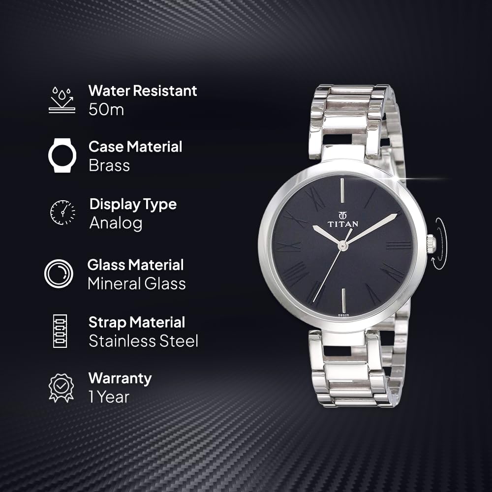 Titan Youth Analog Black Dial Women's Watch NM2480SM02/NN2480SM02/NP2480SM02