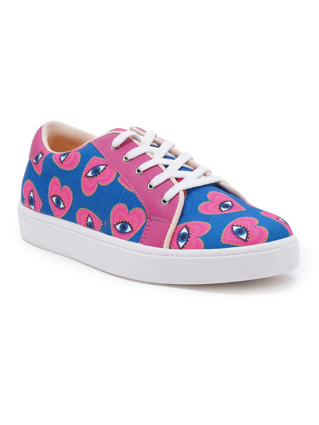 THE QUIRKY NAARI Mesmereyes Sneakers with Quirky Print | Blue