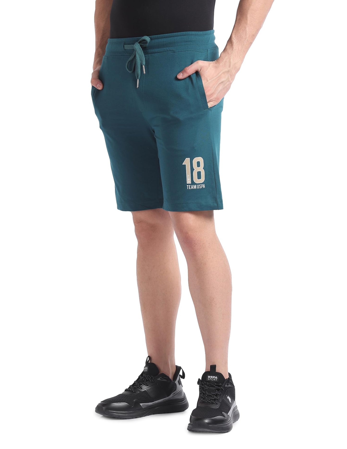 U.S. POLO ASSN. Men's Hybrid Shorts (IYAQ-PL_Teal Green