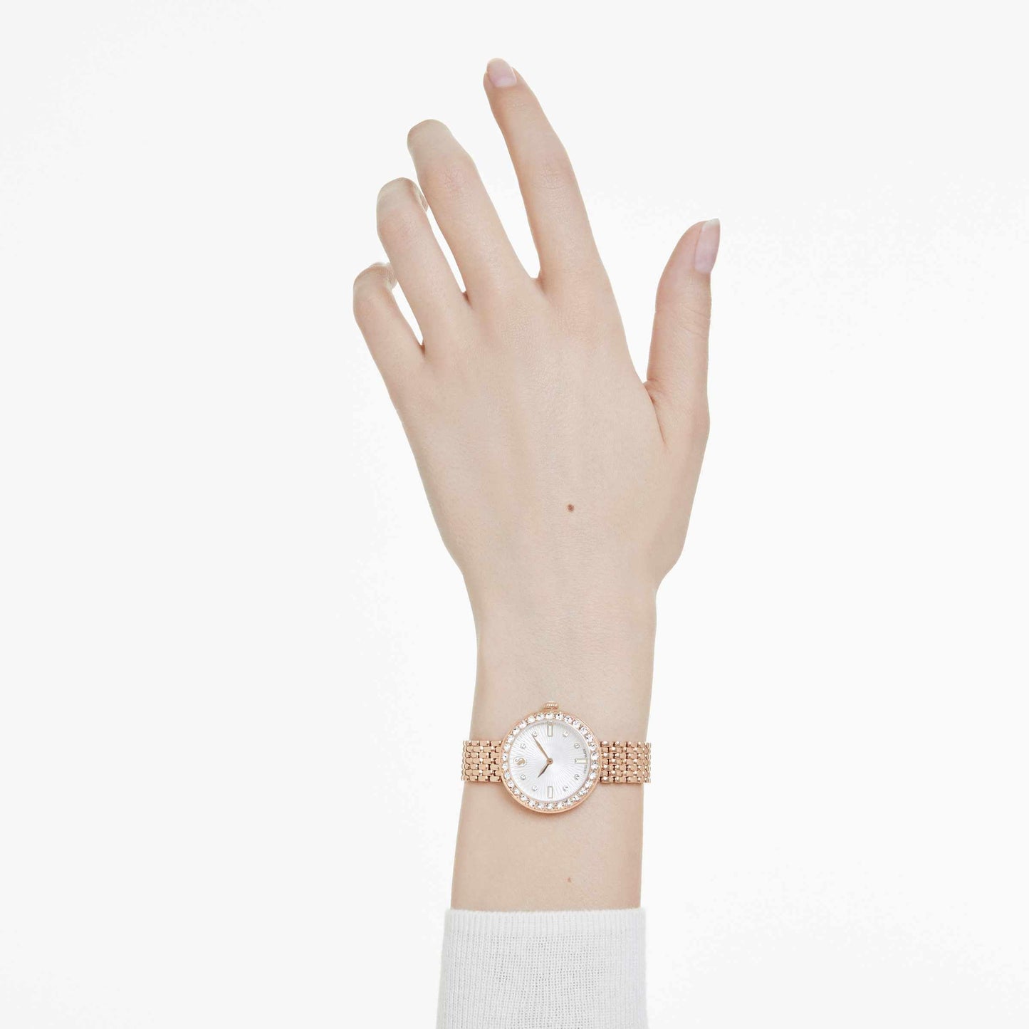 Swarovski Metal Analog Rose Gold Tone Dial Women's Watch-5672981, Band Color-Rose Gold