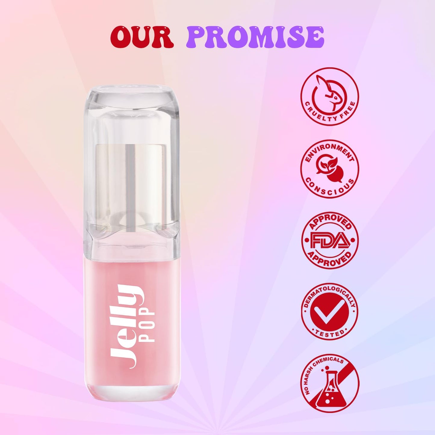 Glam21 Jelly Pop fruity gel lipstick| Moisturising | Glossy Finish | Gives a Natural Colour | Lightweight | 01- Cranberry Pink, 3.5gm