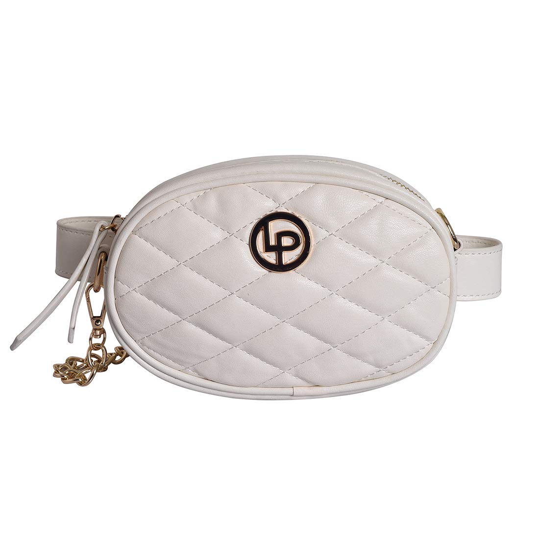Lino Perros Womens Quilted White Sling Bag