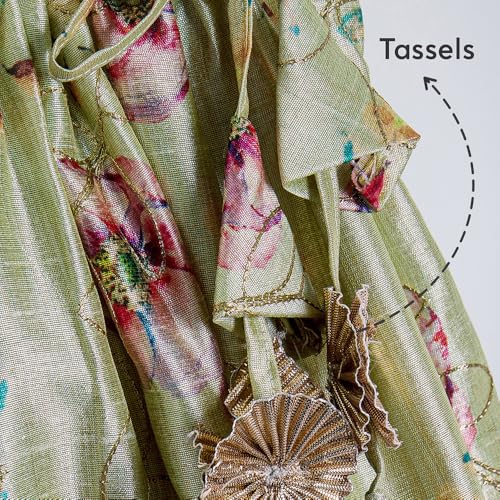 Hopscotch Girls Asymmetrical Yellow 2-Pc Ruffle Embellished Lehenga Choli Set For Ages (5-6 Years)