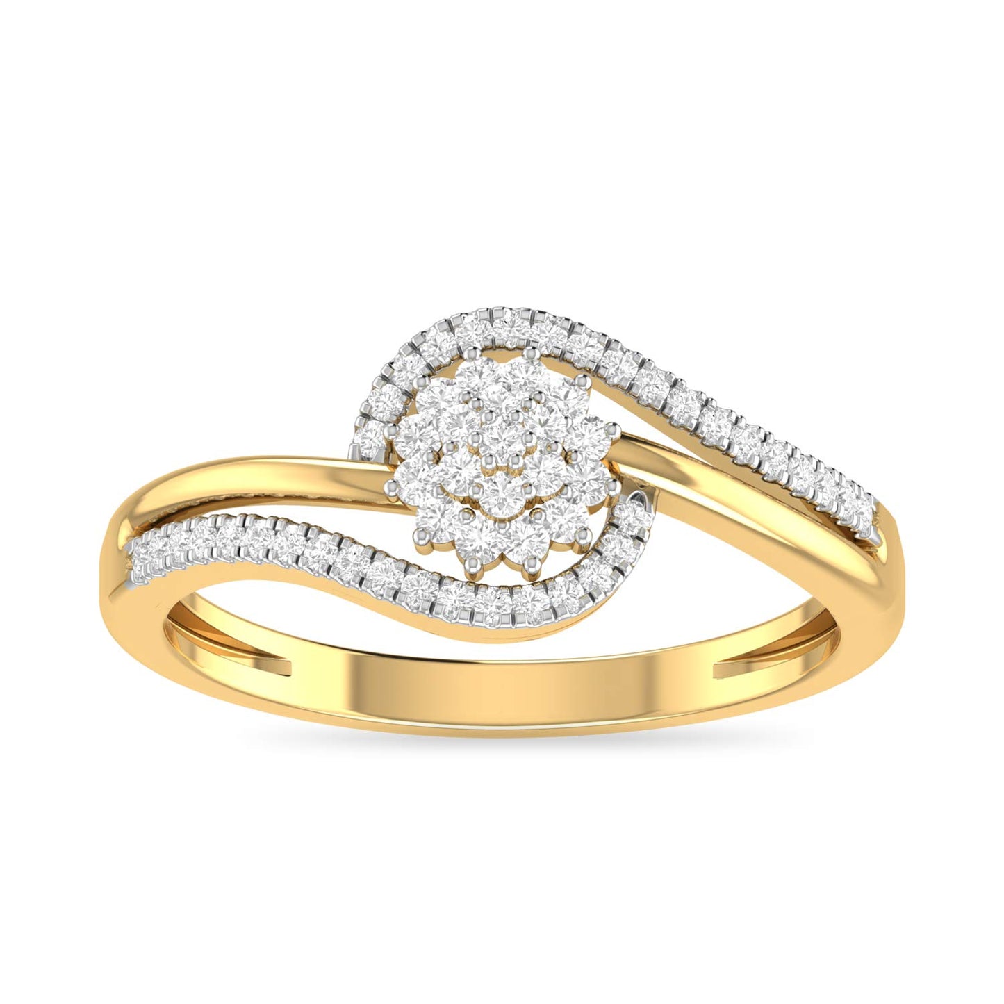PC Jeweller 18k (750) Yellow Gold and Diamond Ring for Women