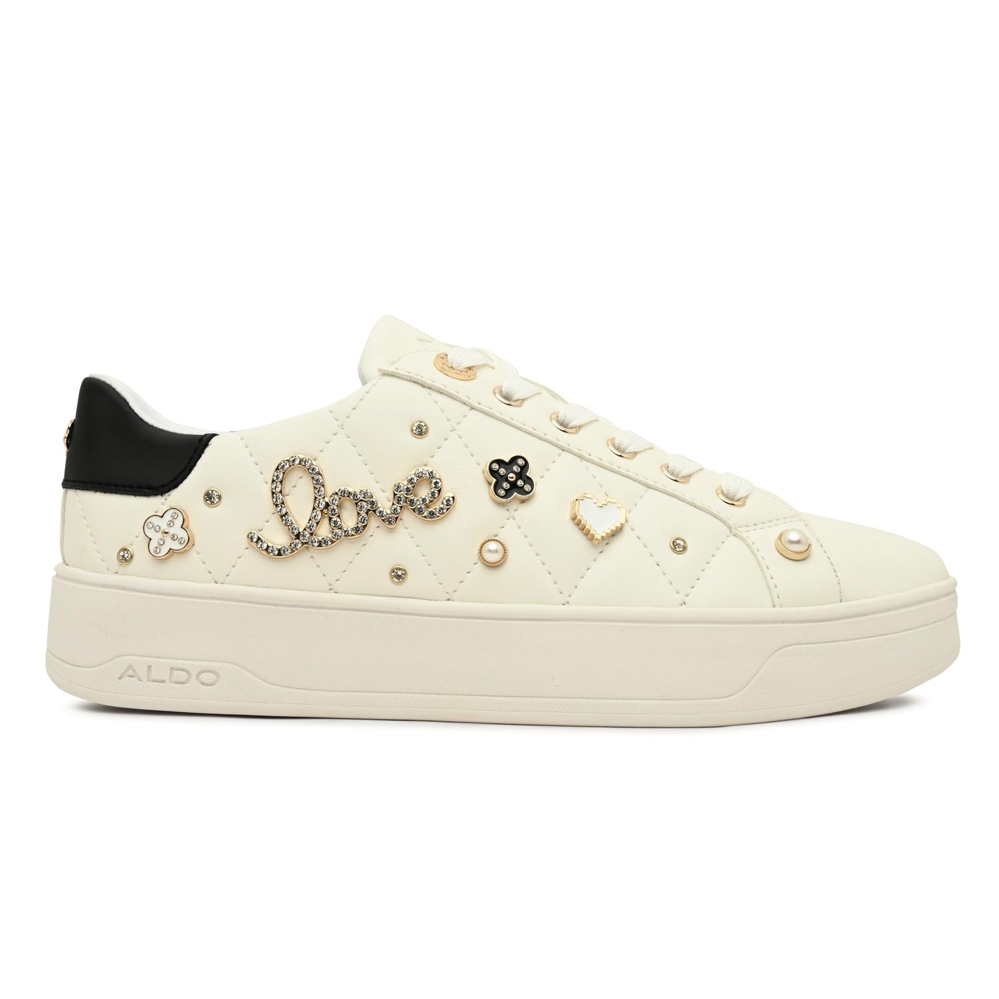 Aldo VISUETTIA-IN100 Ladies White Flat Sneakers