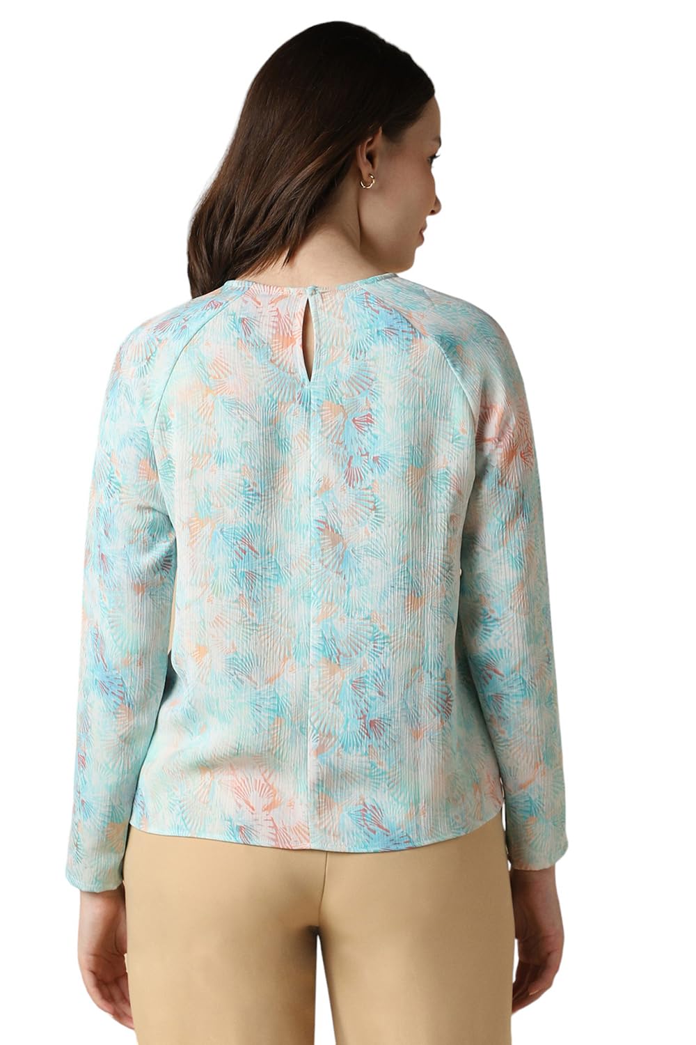 Allen Solly Women's Regular Fit Blouse (AHTSWRGFX31059_Blue