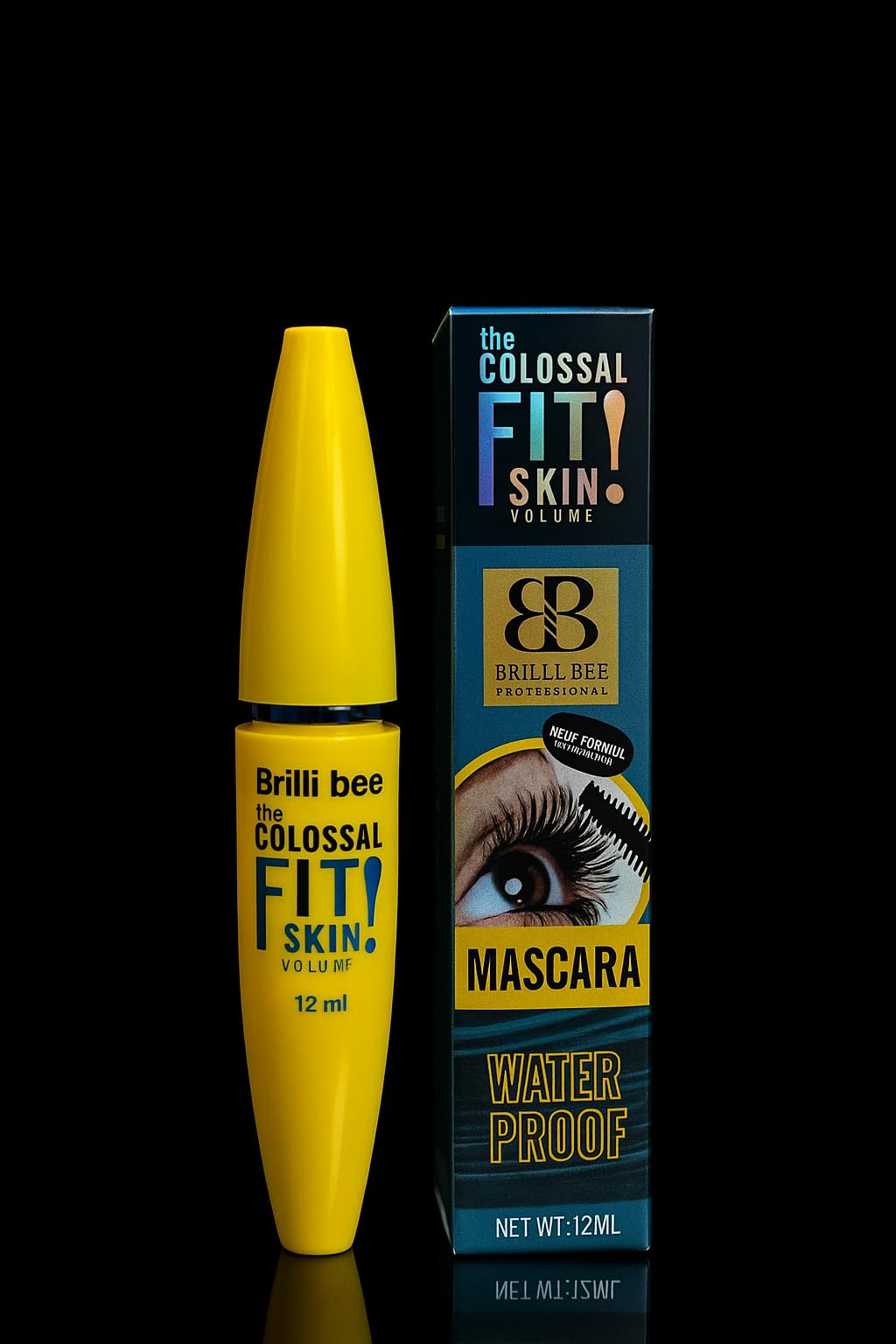 Colossal Waterproof Mascara, Volumizing Black Lash Makeup, Smudge-Proof & Long-Lasting Eye Makeup