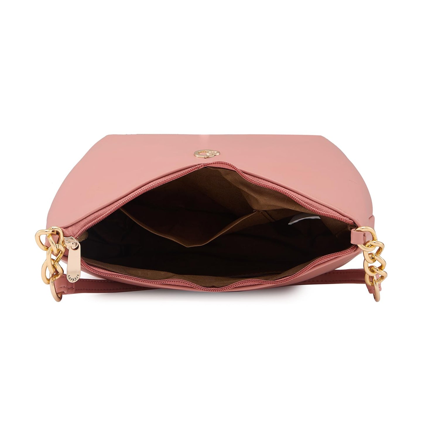 Caprese Perline Handbag, Blush-Medium | Stylish Solid Designed Handbag for Women with Spacious Compartment | Secure Top Zip | Perfect for Casual/Party & Daily Outings