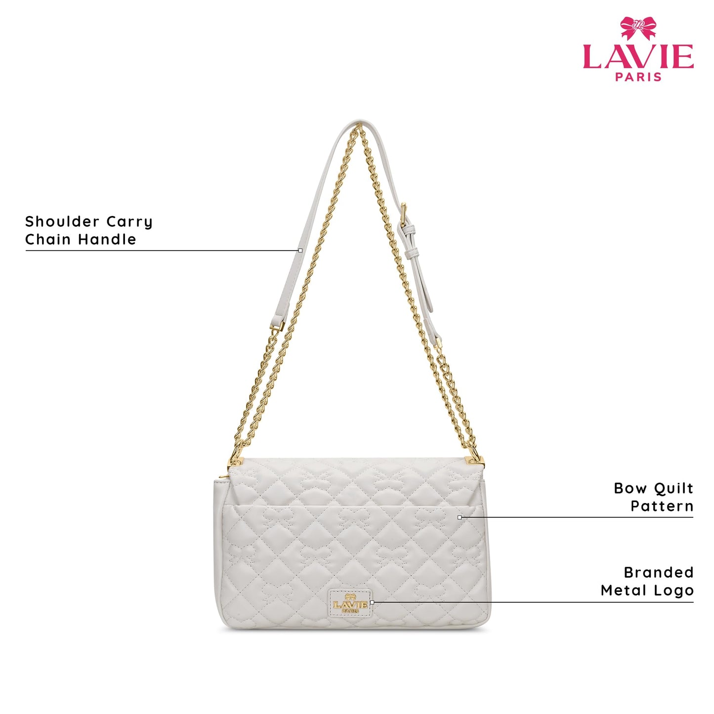 LAVIE PARIS Women's Quincy Medium Flap Crossbody Sling Bag | Ladies Purse Handbag | Gift for Women