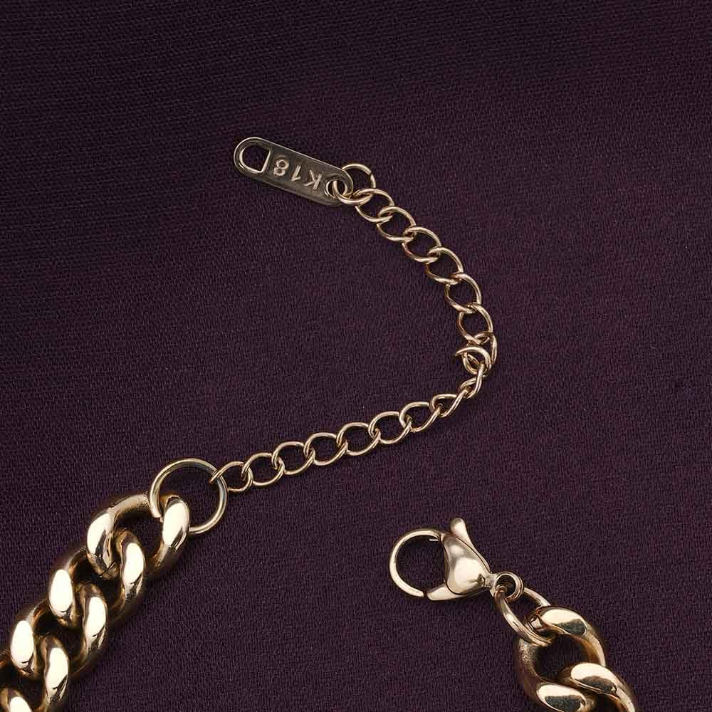 PALMONAS Chunky Medium Bracelet for Womens - Waterproof & Anti-Tarnish, Gift for Girls & Women