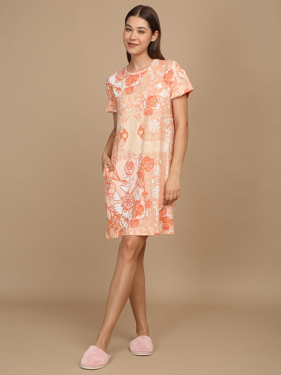 Sweet Dreams Women Printed Night Dress