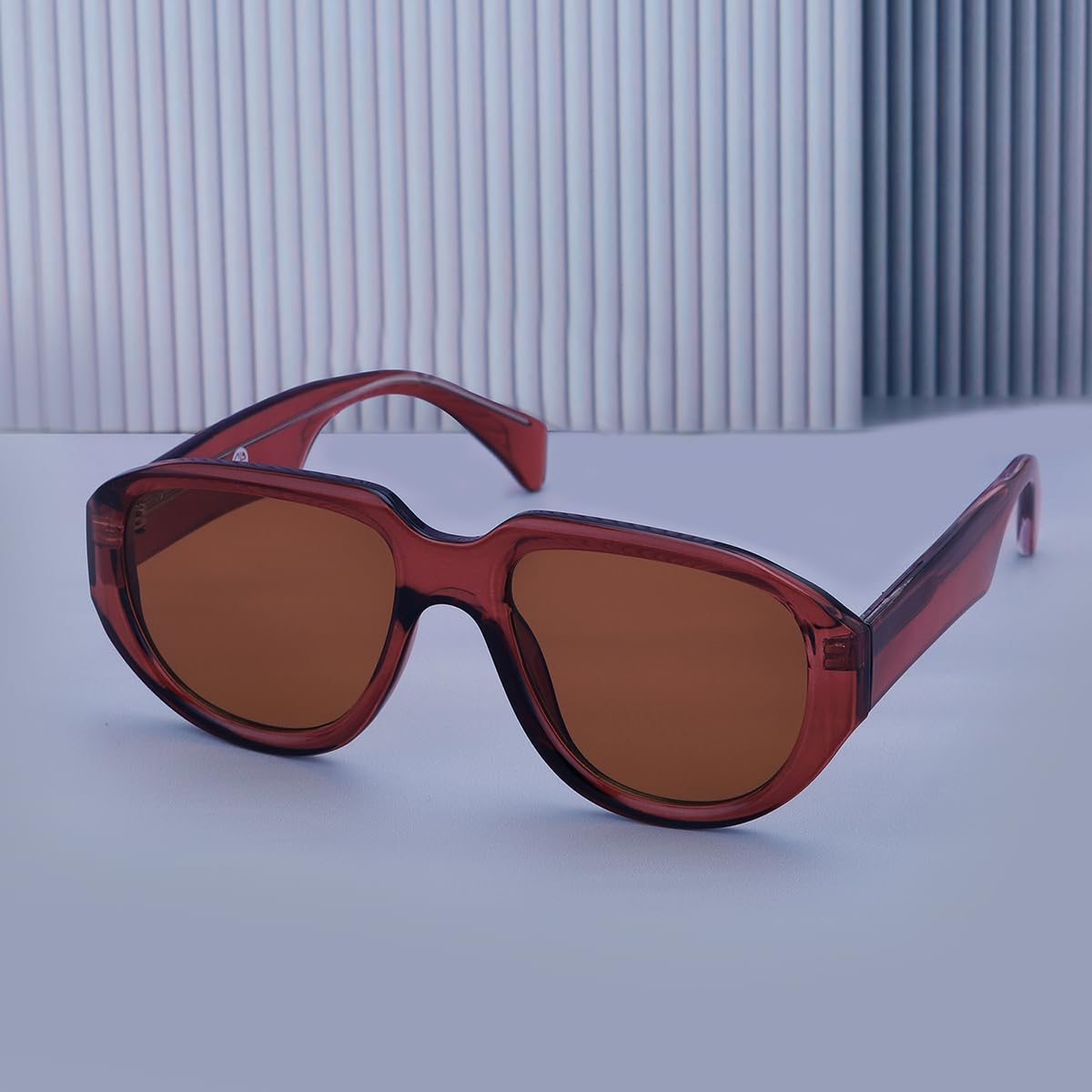 Carlton London Brown Toned with Polycarbonate UV Protected Lens Oversized Sunglass for women