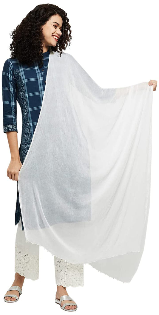 Max Women Solid Dupatta (NOOSNYD21WH_White_FS)