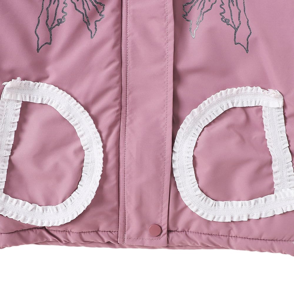 Hopscotch Girls Polyester Waist Length Jackets in Purple Color For Ages (2-3 Years)