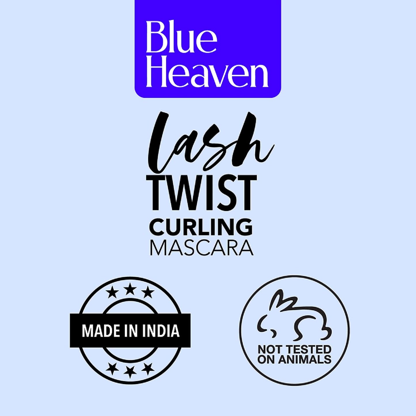 Blue Heaven Lash Twist Curling Mascara Waterproof Black | Quick Dry | No Clumping | Long Lasting Mascara for Women | 12ml