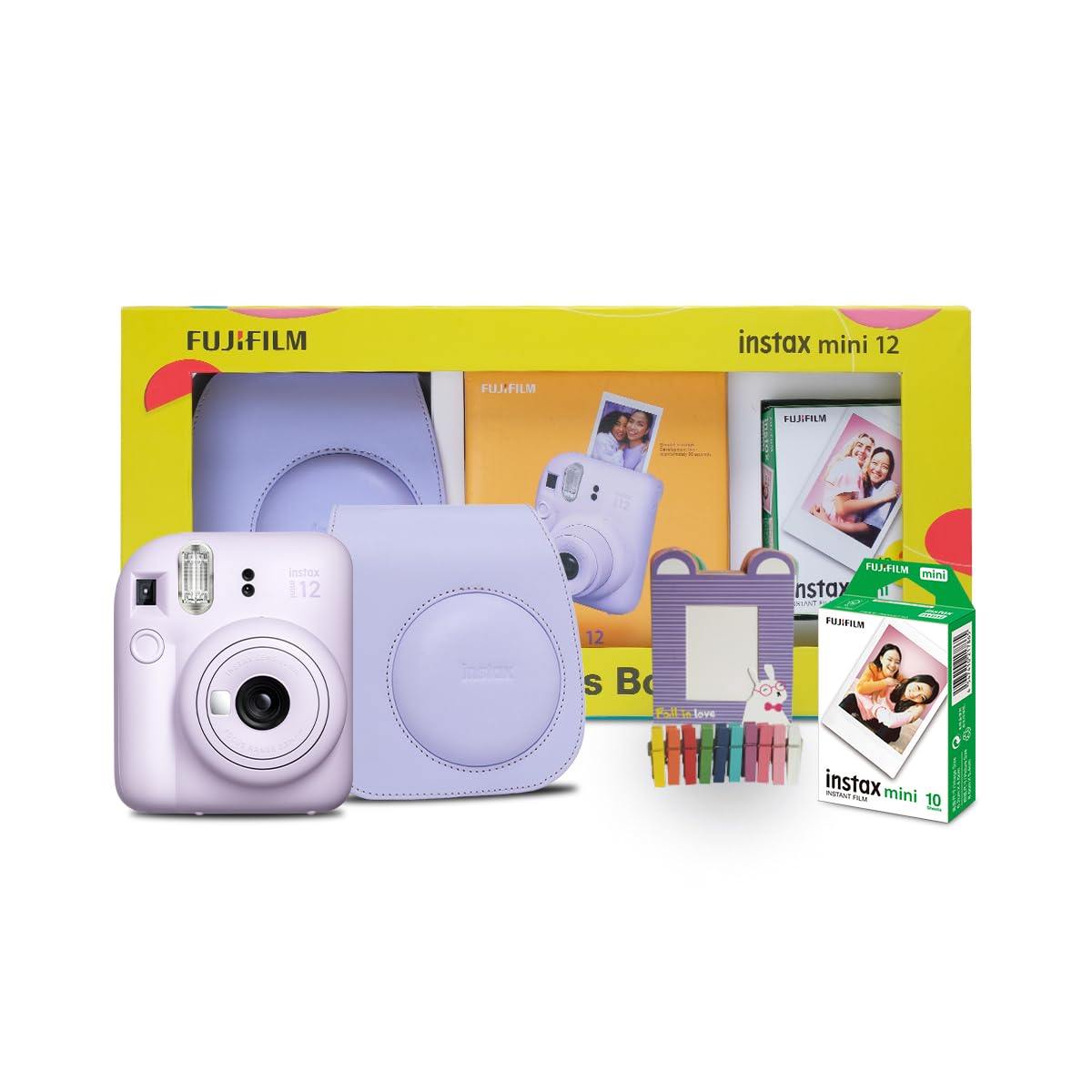 Fujifilm Instax Mini 12 Happiness Box with 40 Shots- Purple