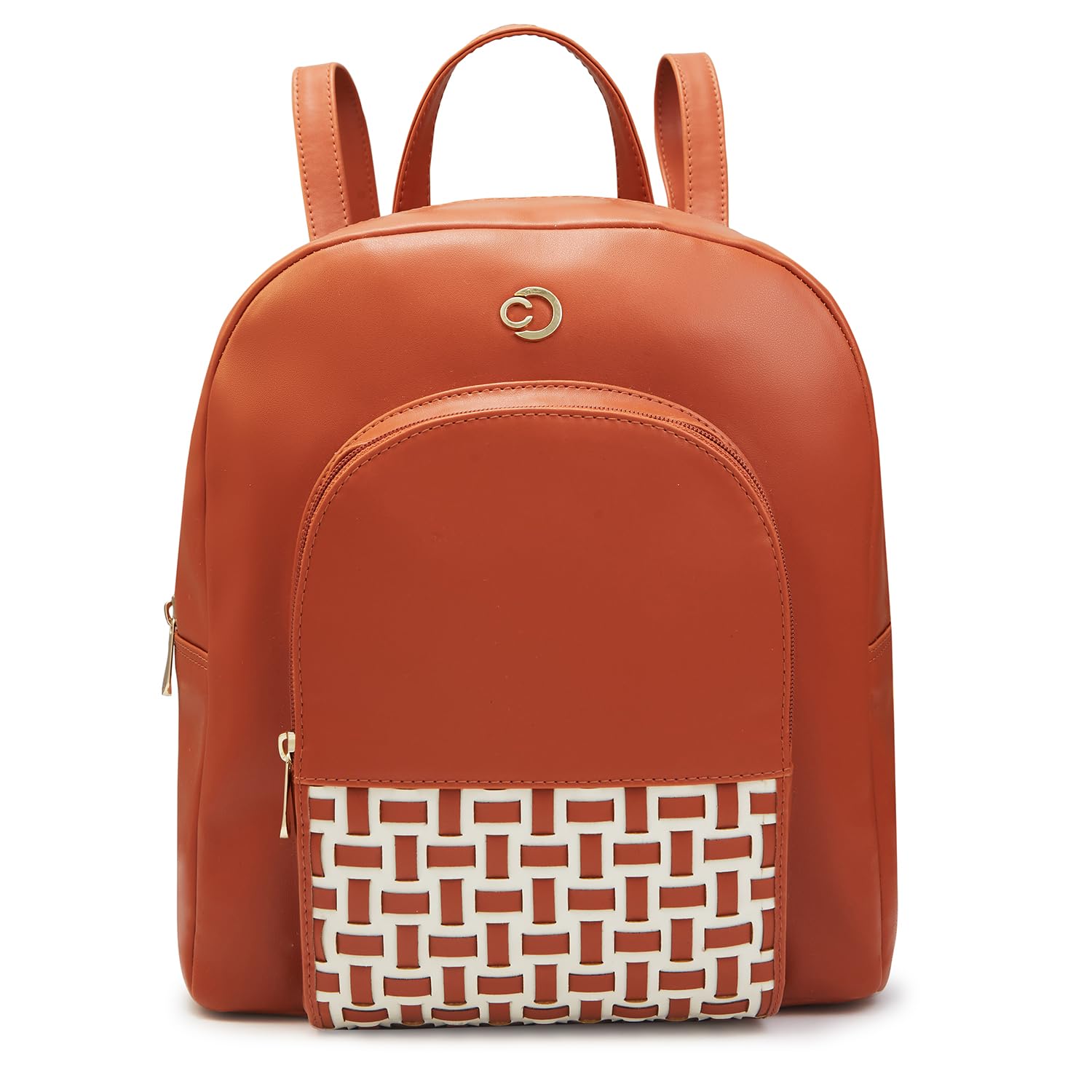 caprese leather backpack Caprese ZETA BACKPACK LARGE TAN QUILTED WOMEN'S BAG