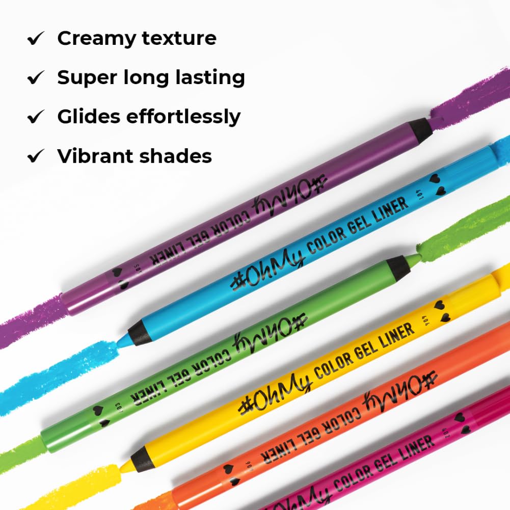 Lamel- 404 Oh My Color Gel Eyeliner - Yellow, Creamy Texture, Hypoallergenic & Super Long Lasting, Glides Effortlessly, Vibrant Shades, Cruelty-Free Eyeliner Waterproof Pencil - 1.4gm