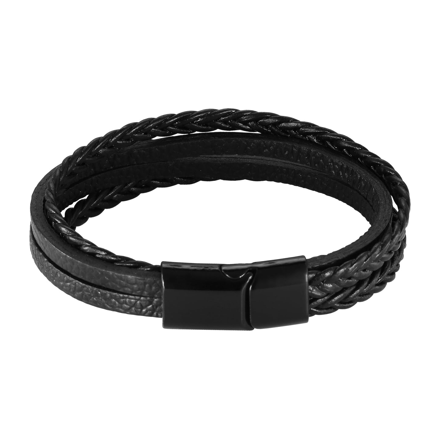 Fastrack Pulse II Quartz Analog Black Dial Leather Strap Watch for Men_3314NL01F