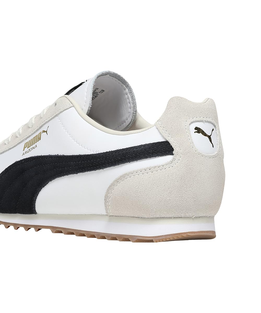 PUMA , Unisex-Adult, Arizona Retro, White-Black, Sneaker, 12UK, (40235302)