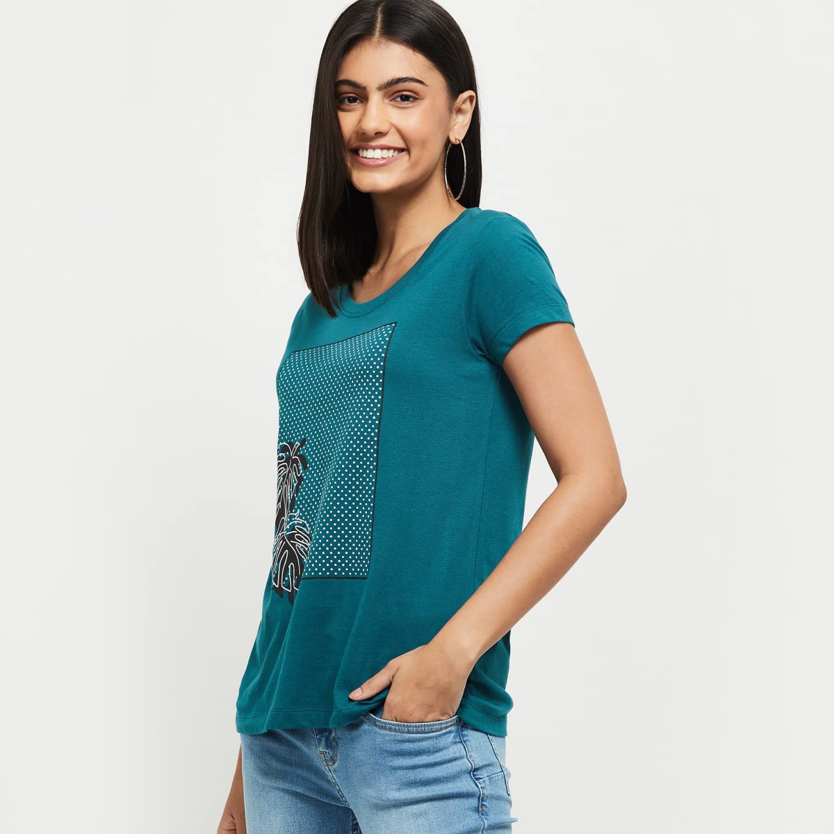Max Cotton Women's Regular Blouse (SU22CCP05_Teal XL)